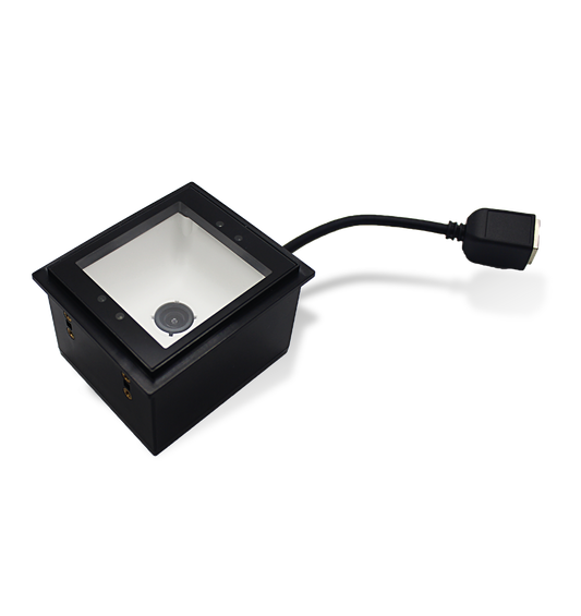 Newland FM3080 Hind fixed-mount 2D scanner, RS-232 kit with power adapter (NLS-FM3080V2-28) – with interface cable attached