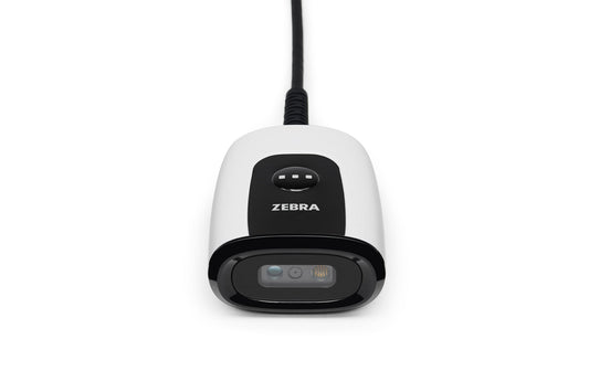 Zebra DS55 Labs fixed-mount scanner in Alpine White (DS5502-LB4000WZZWW) – front view