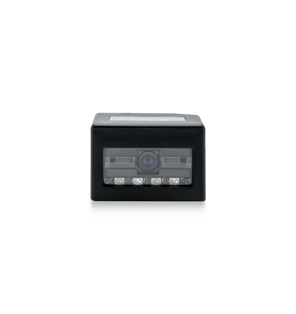 Newland FM100 fixed-mount 1D CCD scanner, RS-232 kit with power adapter (NLS-FM100GD-RC) – front view of the scan window