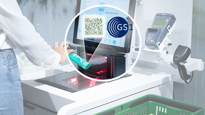 Datalogic Magellan 9600i bi-optic in-counter scanner (96101001000-000100) – in use at a self-checkout