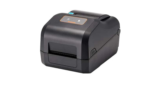 BIXOLON XD5-40t 4-inch thermal transfer desktop label printer, LCD, black (XD5-40tOEBK) – front view