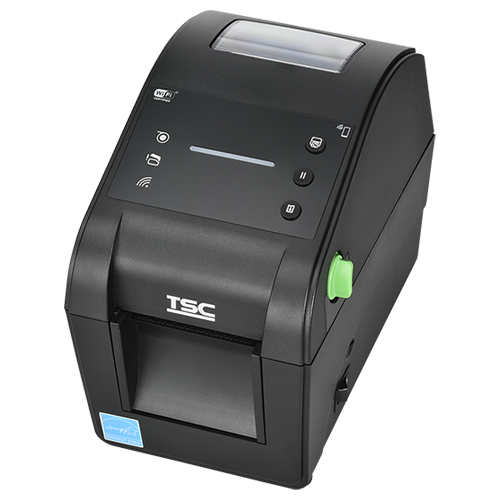 TSC DH220 2-inch desktop direct thermal label printer, 203 dpi, LED, black (DH220-A001-1002) – front view