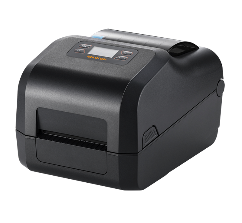 BIXOLON XD5-43IIt 4-inch thermal transfer desktop label printer, LCD, black (XD5-43IItOEK/BEG) – front view