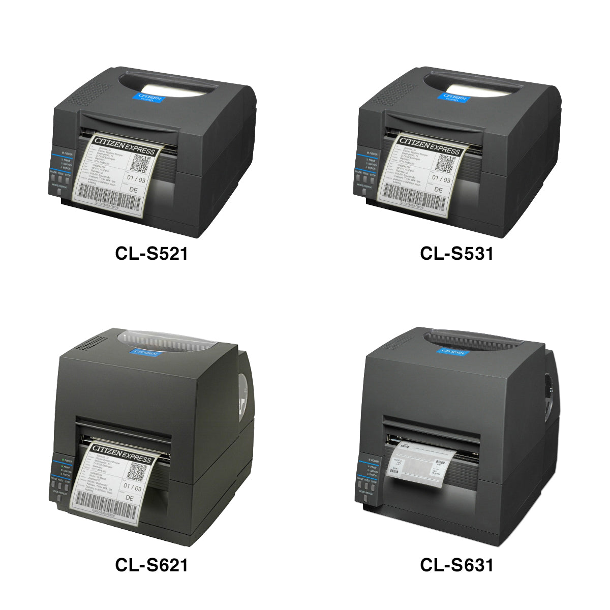 Citizen CL-S531II 4-inch direct thermal desktop label printer, 300 dpi, USB and RS-232, black (CLS531IINEBXX) – CL-S500 / CL-S600 series line-up