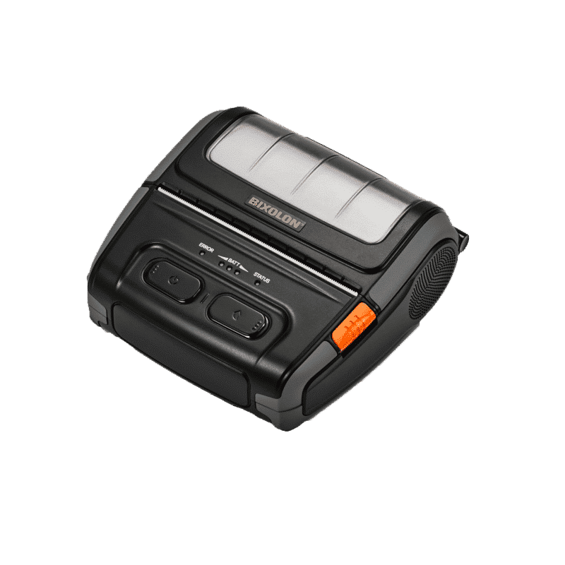 Bixolon SPP-R410 4-inch mobile receipt and label printer, Bluetooth (iOS), black (SPP-R410IAK5/BEG) – 3/4 view
