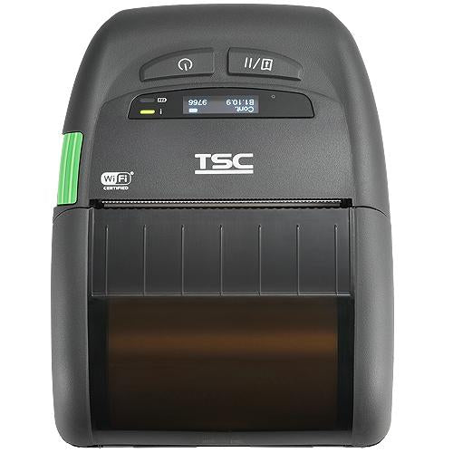 TSC Alpha-30R Premium 3-inch mobile receipt printer, Wi-Fi and Bluetooth, black (A30RP-A001-1002) – front view