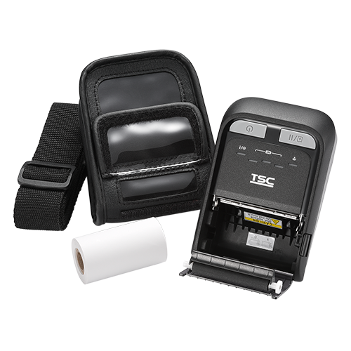 TSC TDM-20 2-inch mobile receipt and label printer, Wi-Fi and Bluetooth, black (99-082A102-1002) – with case and paper roll