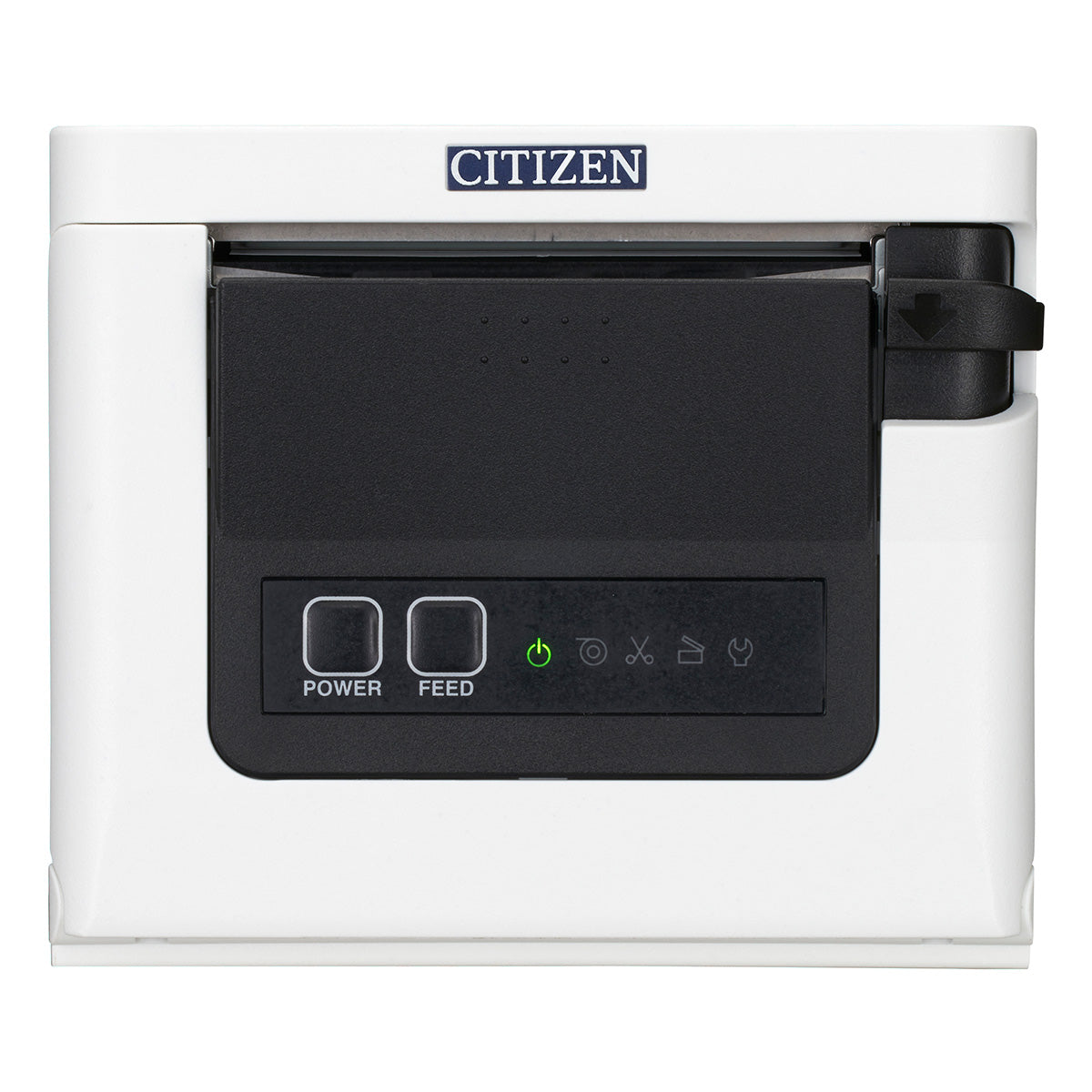 Citizen CT-S751 POS receipt printer, white (CTS751XTEWX) – front view