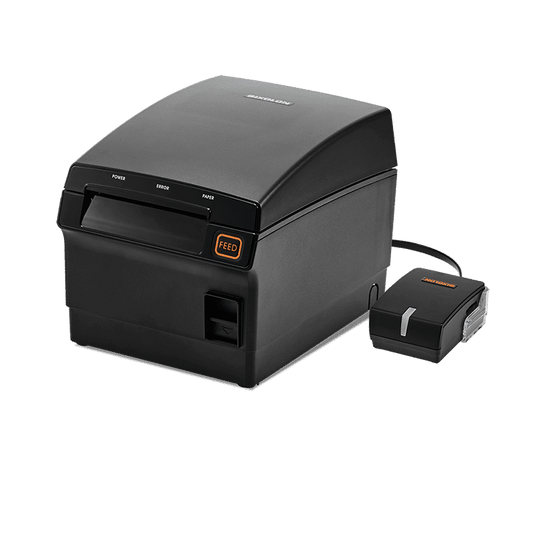 Bixolon SRP-F312II kitchen-proof thermal POS receipt printer, 203 dpi, black (SRP-F312IICOK) – 3/4 view