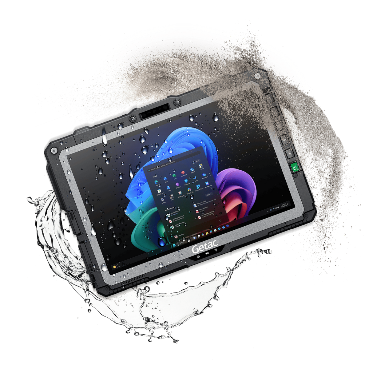 Getac UX10 G5 rugged 10.1-inch tablet, HF RFID reader, hard handle (UW1C64VIXDSX) – water and dust resistant design