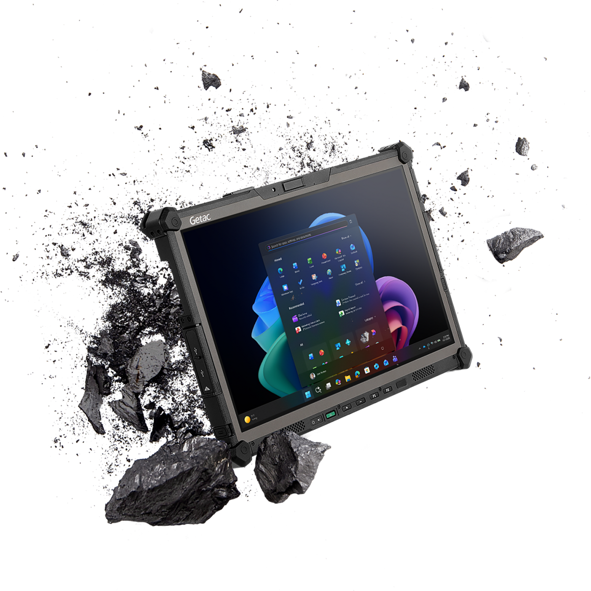 Getac G140 14" rugged tablet (GX2764WI1JXX) – angled view