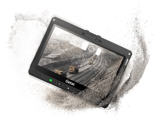 Getac K120 G3 12.5" rugged 2-in-1 tablet (KTB166V8XKEX) – angled front view