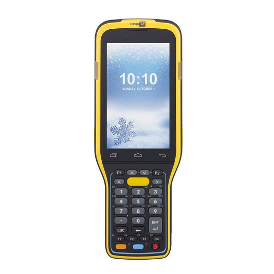 CipherLab RK95 industrial Android mobile computer, pistol grip, 38-key numeric/function keypad, extended-range 2D imager (AK95786N3NPG1) – front view