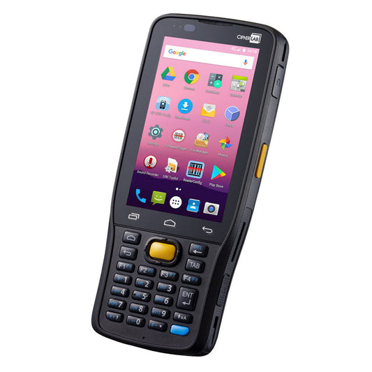 CipherLab RK25 rugged Android mobile computer, 28-key numeric keypad, medium-range 2D imager (AK25NMLDFNSP1) – angled view