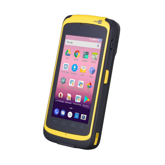 CipherLab RS51 rugged Android touch mobile computer, Wi-Fi + 4G LTE, 2D imager, UK power supply (AS51E2BG4Q401) – angled view