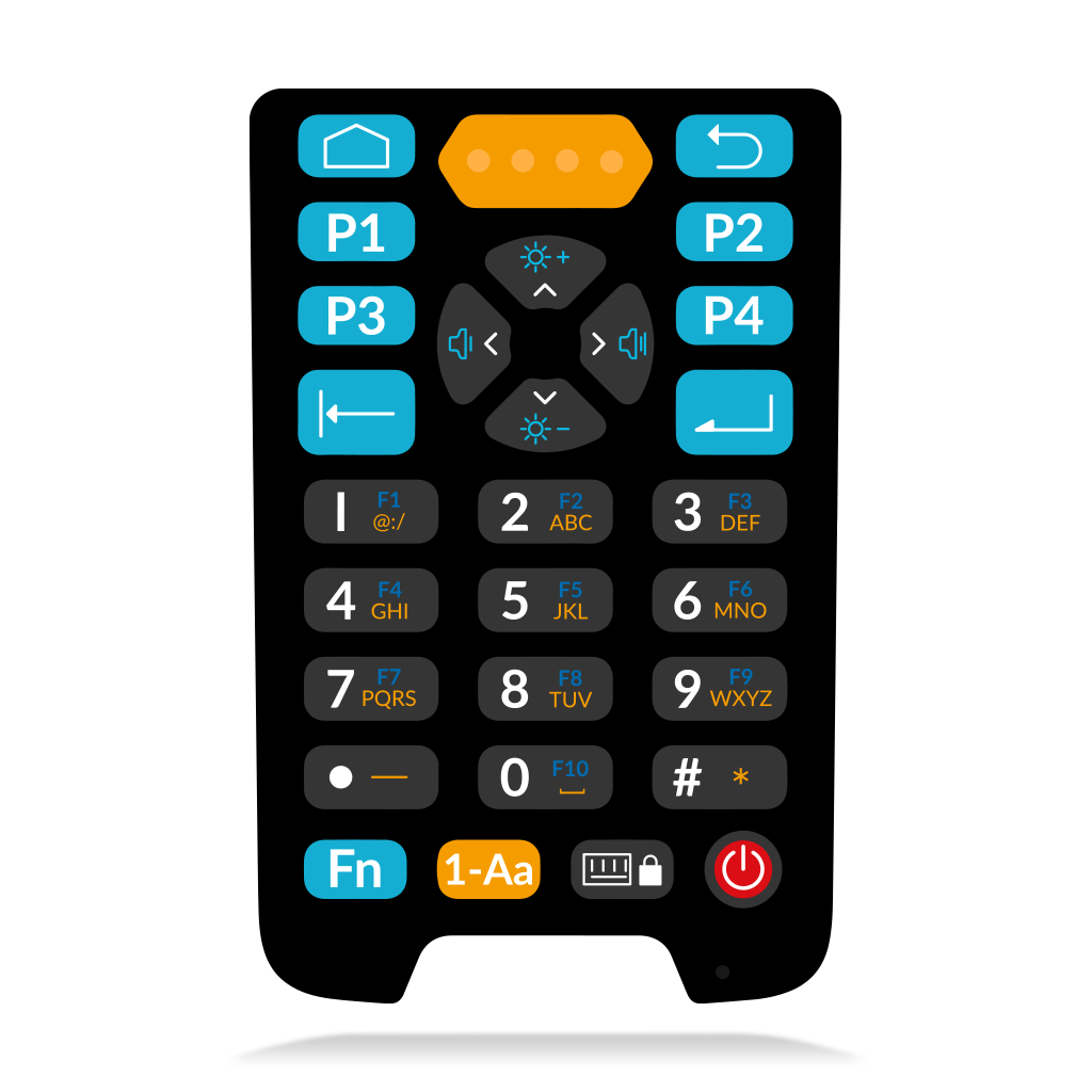 Newland N7 Cachalot Pro II Android mobile computer, 29-key keypad, near/far 2D imager (N7-Pro-W4-E2-A13) – 29-key keypad layout