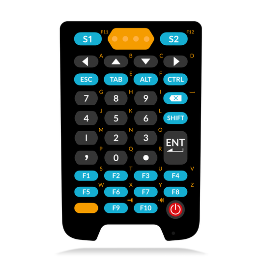 Newland N7 Cachalot Pro II Android mobile computer, 38-key keypad, near/far 2D imager (N7-Pro-W4-E3-A13) – 38-key keypad layout