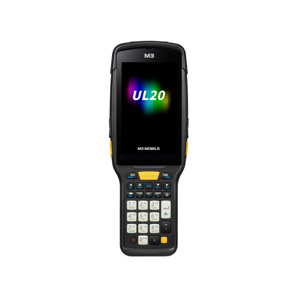 M3 Mobile UL20W (Wi-Fi) rugged Android mobile computer, 28-key numeric keypad, SE5800 long-range 2D imager (U20W0C-QICFRS-HF) – front view
