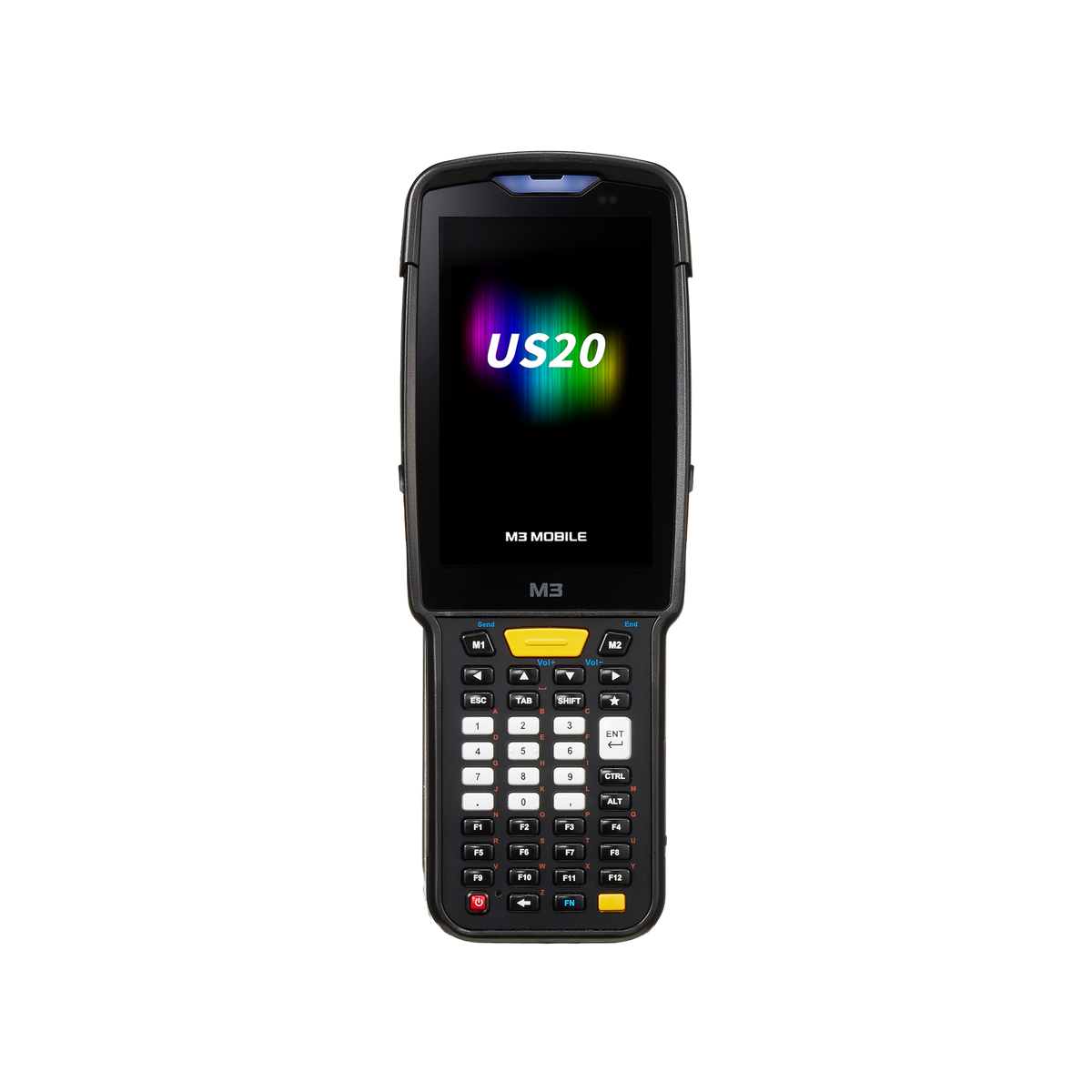 M3 Mobile US20W (Wi-Fi) rugged Android keypad mobile computer, 42-key function numeric keypad, SE4770 2D imager (S20W0C-Q2CWSE-HF) – front view