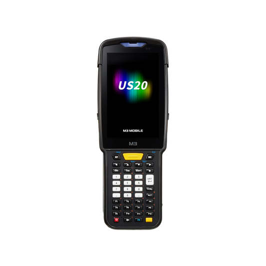 M3 Mobile US20W (Wi-Fi) rugged Android keypad mobile computer, 42-key function numeric keypad, SE4770 2D imager (S20W0C-Q2CWSE-HF) – front view
