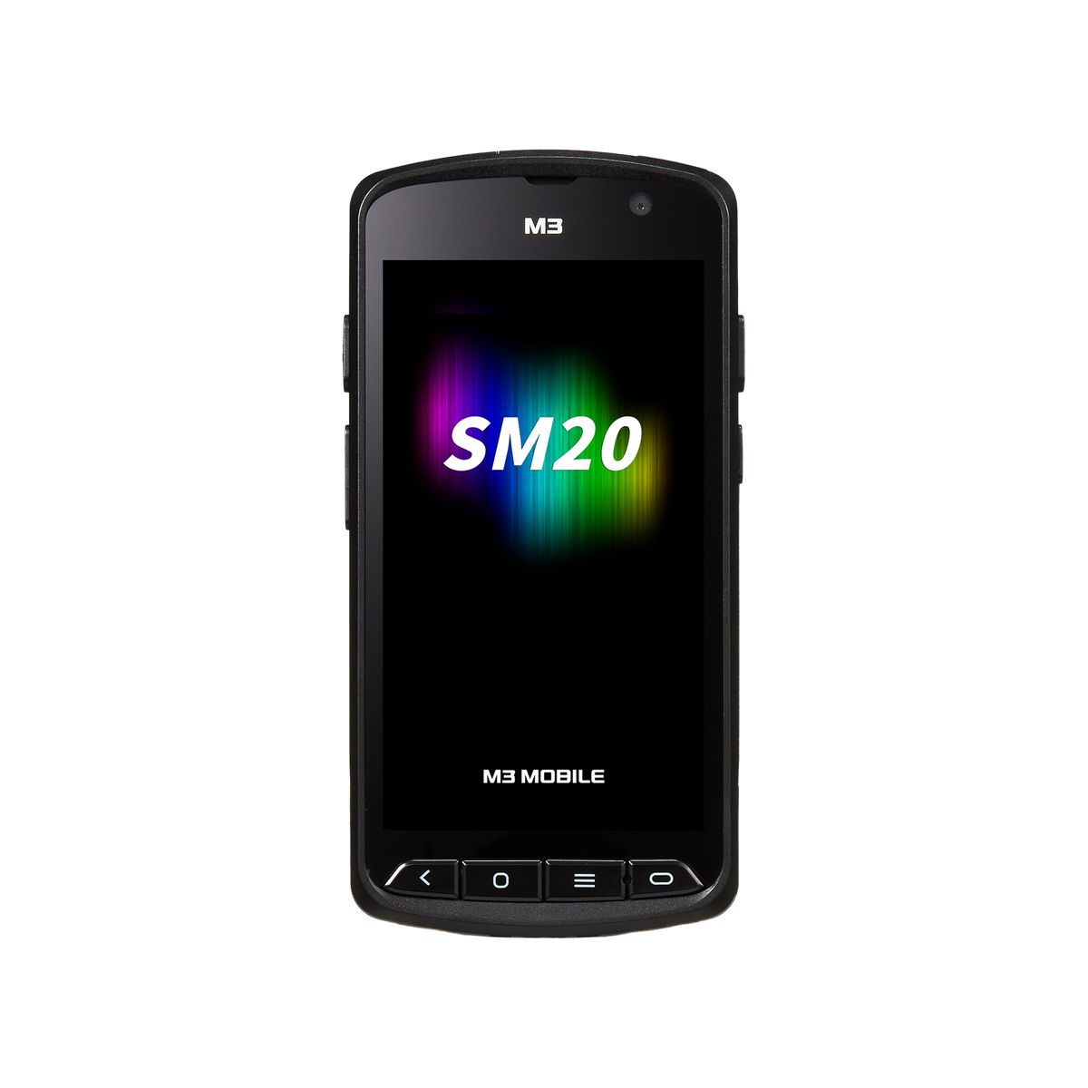 M3 Mobile SM20 rugged Android full-touch mobile computer, 5" display, SE4710 scan engine, 4G, standard battery (SM2X4R-R2CHSS-HF) – front view