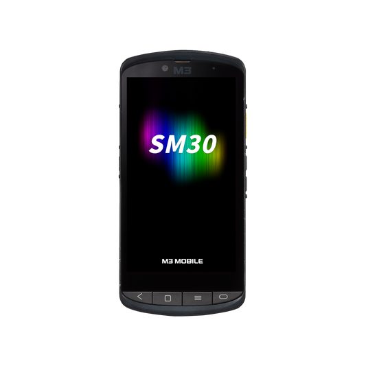 M3 Mobile SM30 rugged Android full-touch mobile computer, 5.5" display, SE5500 Smart Focus imager, 5G (SM305E-UFCFSS-HF) – front view