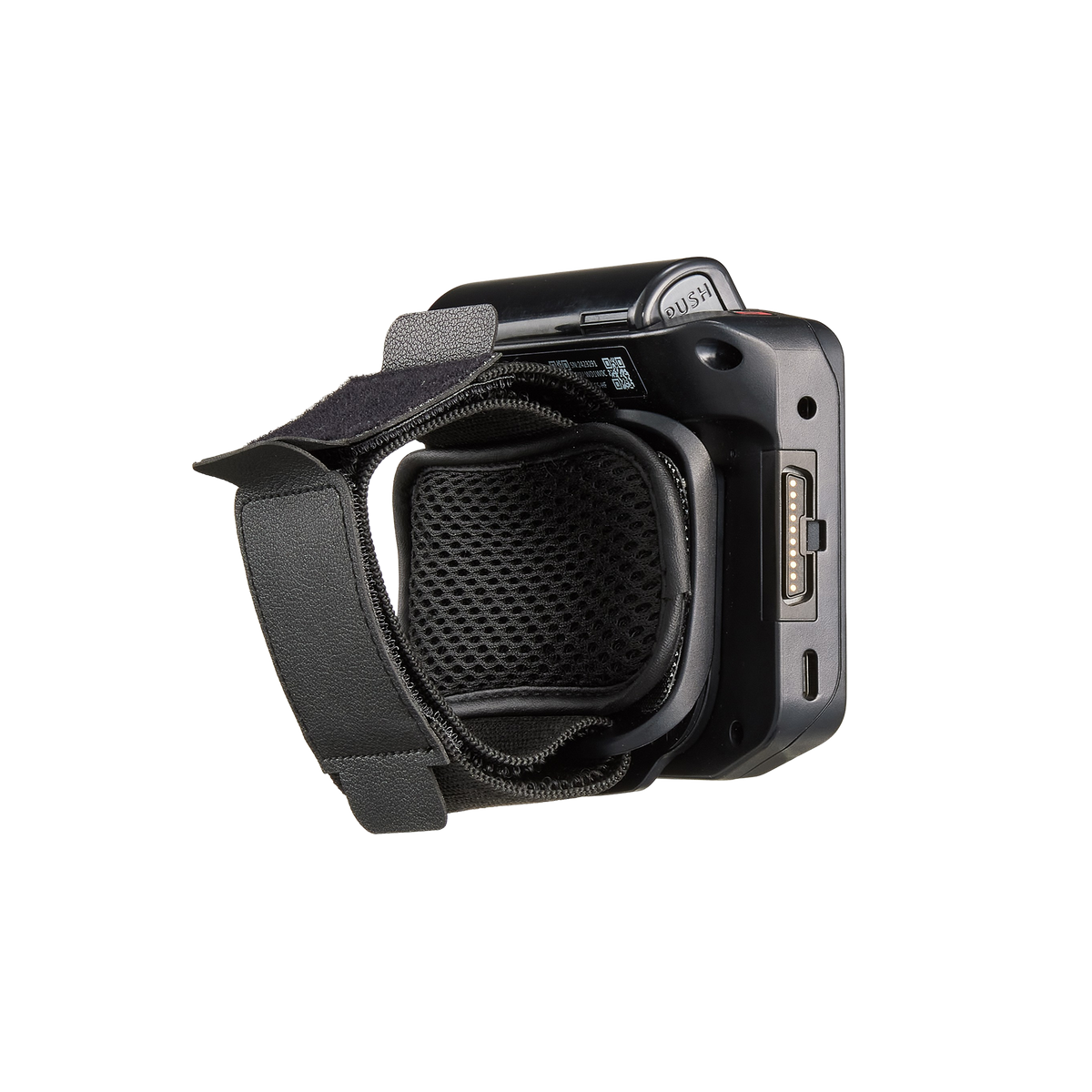 M3 Mobile WD10 wrist-worn wearable Android computer, 4" touchscreen, 4G LTE (WD1X4C-T0CWSS-HF) – angled view with wrist strap