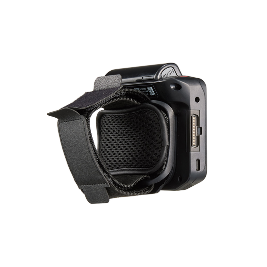 M3 Mobile WD10 wrist-worn wearable Android computer, 4" touchscreen, 4G LTE (WD1X4C-T0CWSS-HF) – angled view with wrist strap