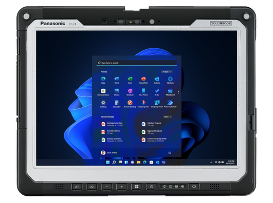 Panasonic TOUGHBOOK 33 mk4 fully rugged 12-inch Windows tablet, tablet only (CF-33YAAACB4) – front view