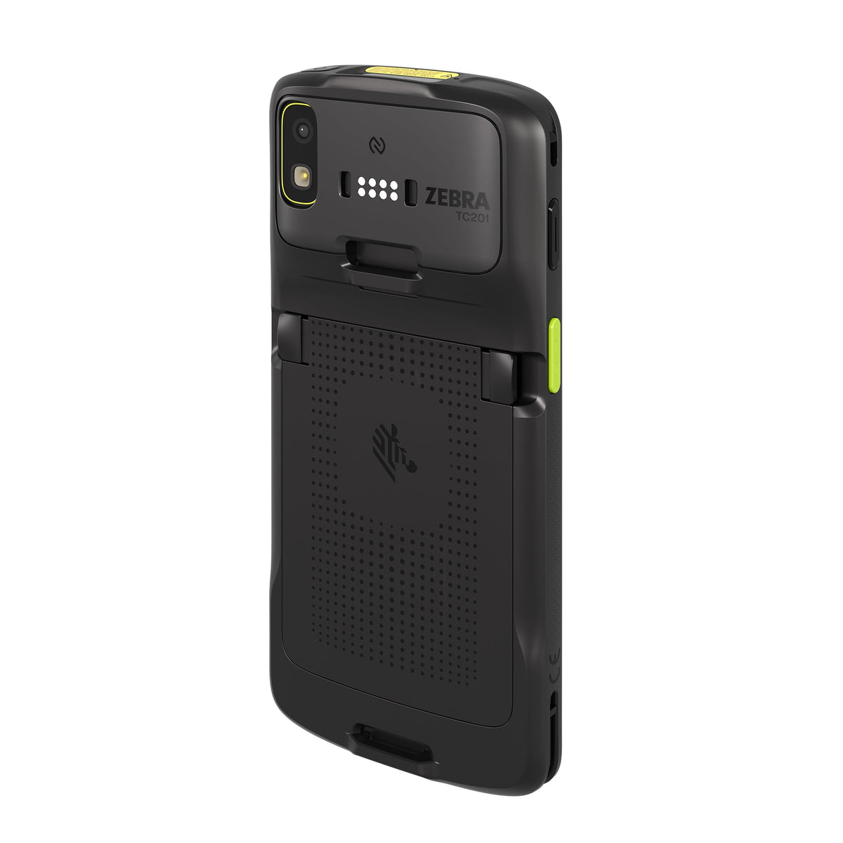 Zebra TC201 TC2010-083P4BA01-A6 rugged Android mobile computer – angled back view from the left