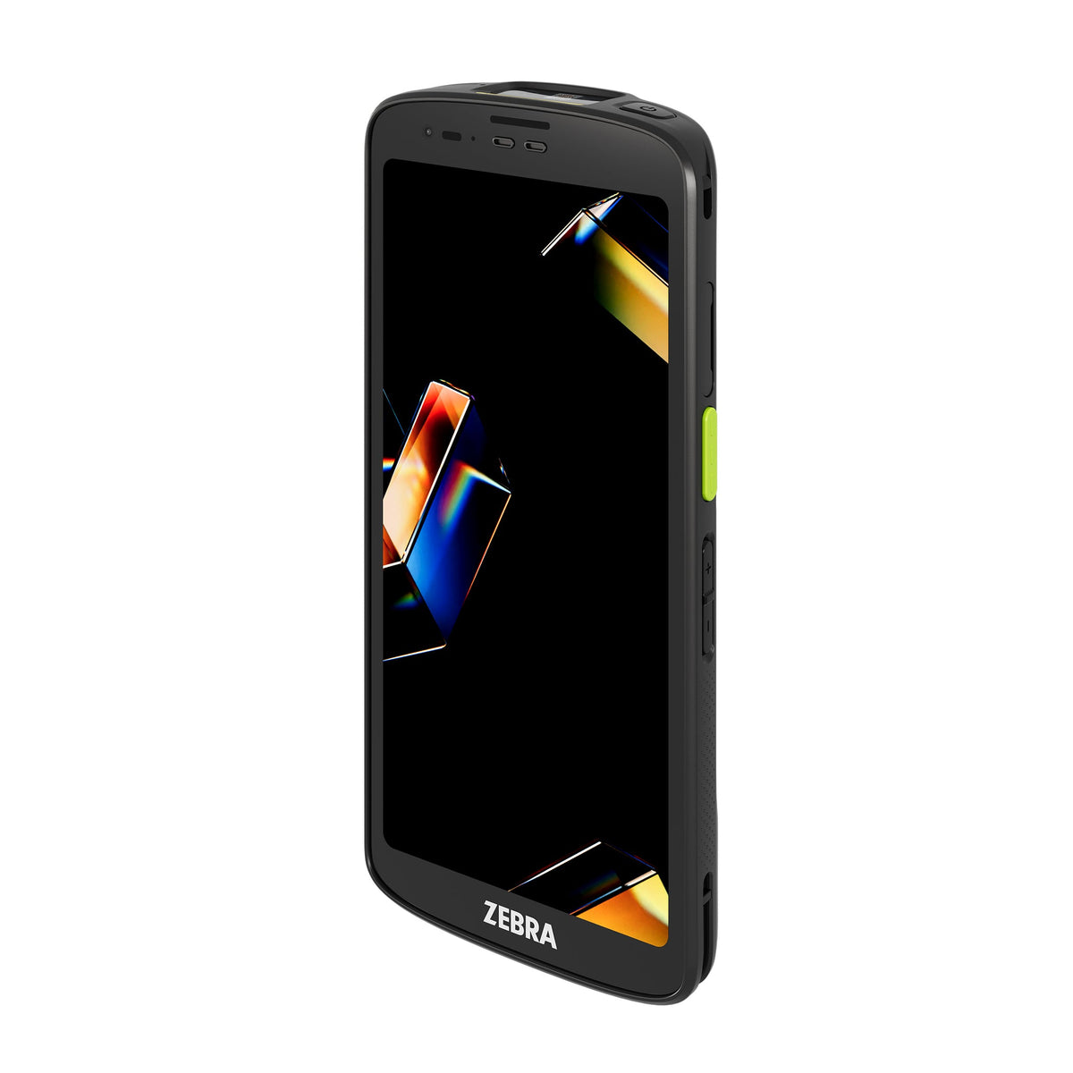 Zebra TC201 TC201G-3S3P6BE00-A6 rugged Android mobile computer – angled front view from the left