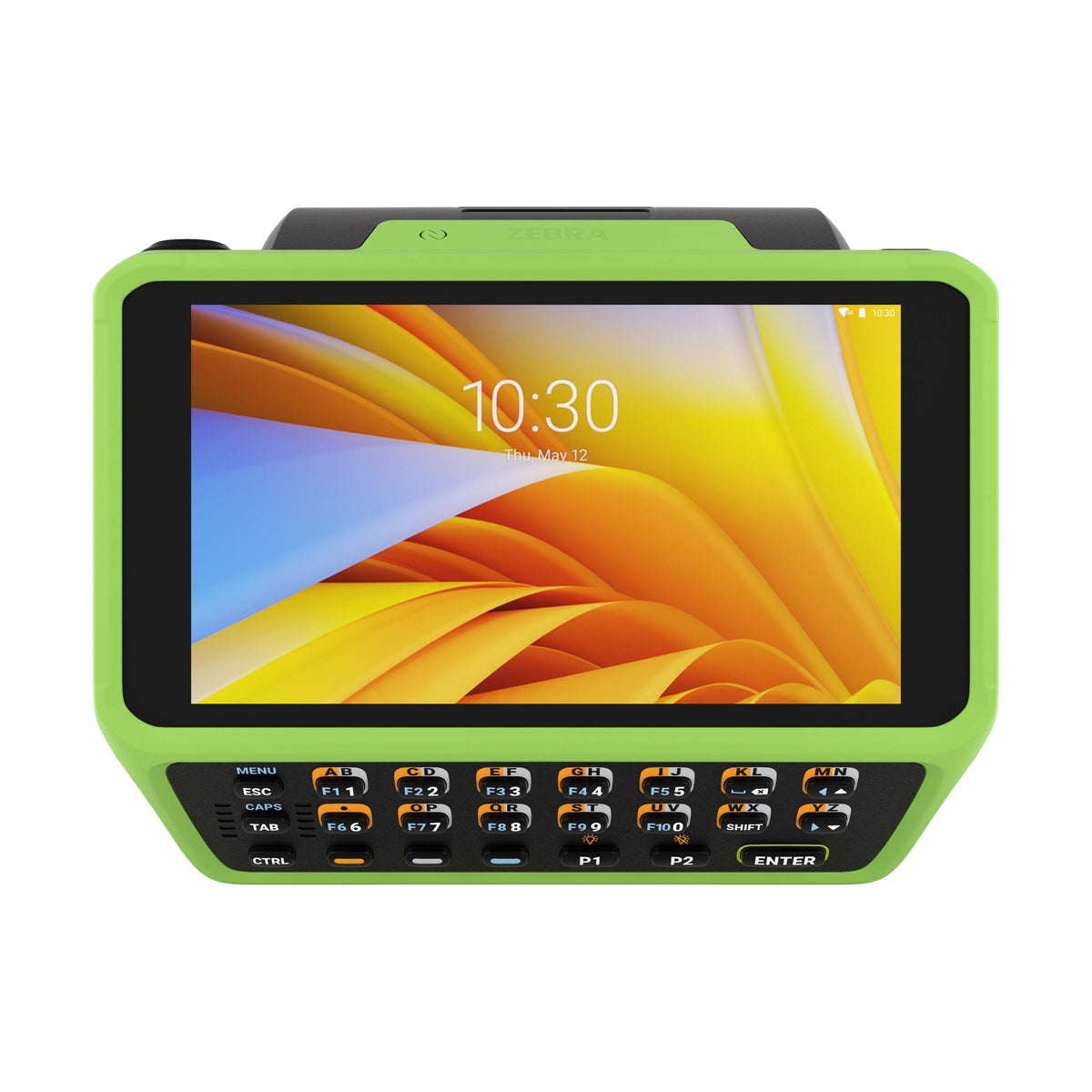 Zebra WT6400 wearable wrist computer, 23-key function alphanumeric keypad (WT0-WT64B-K6DCE2A6) – front view