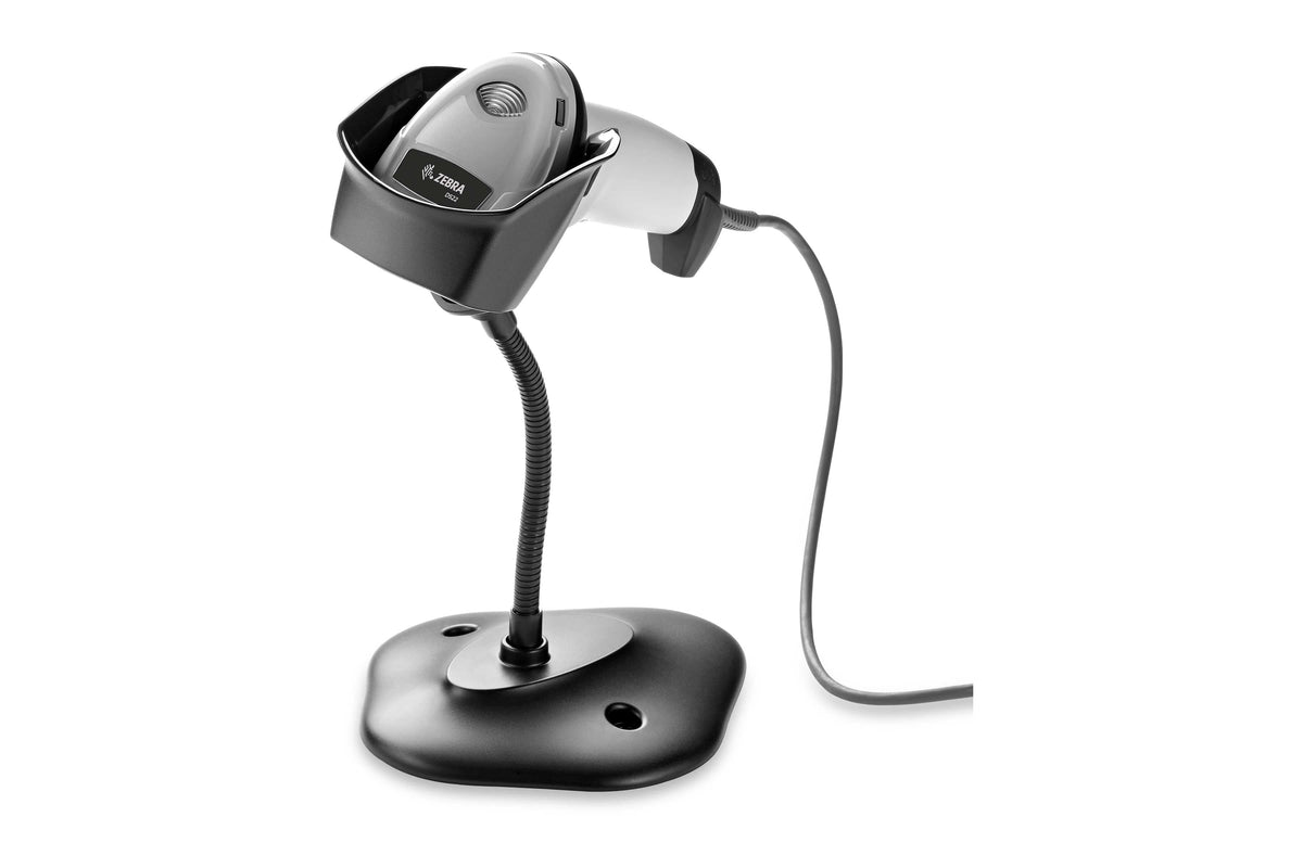 Zebra DS2208 2D Barcode Scanner with stand, white (DS2208-SR6U2100SGW)